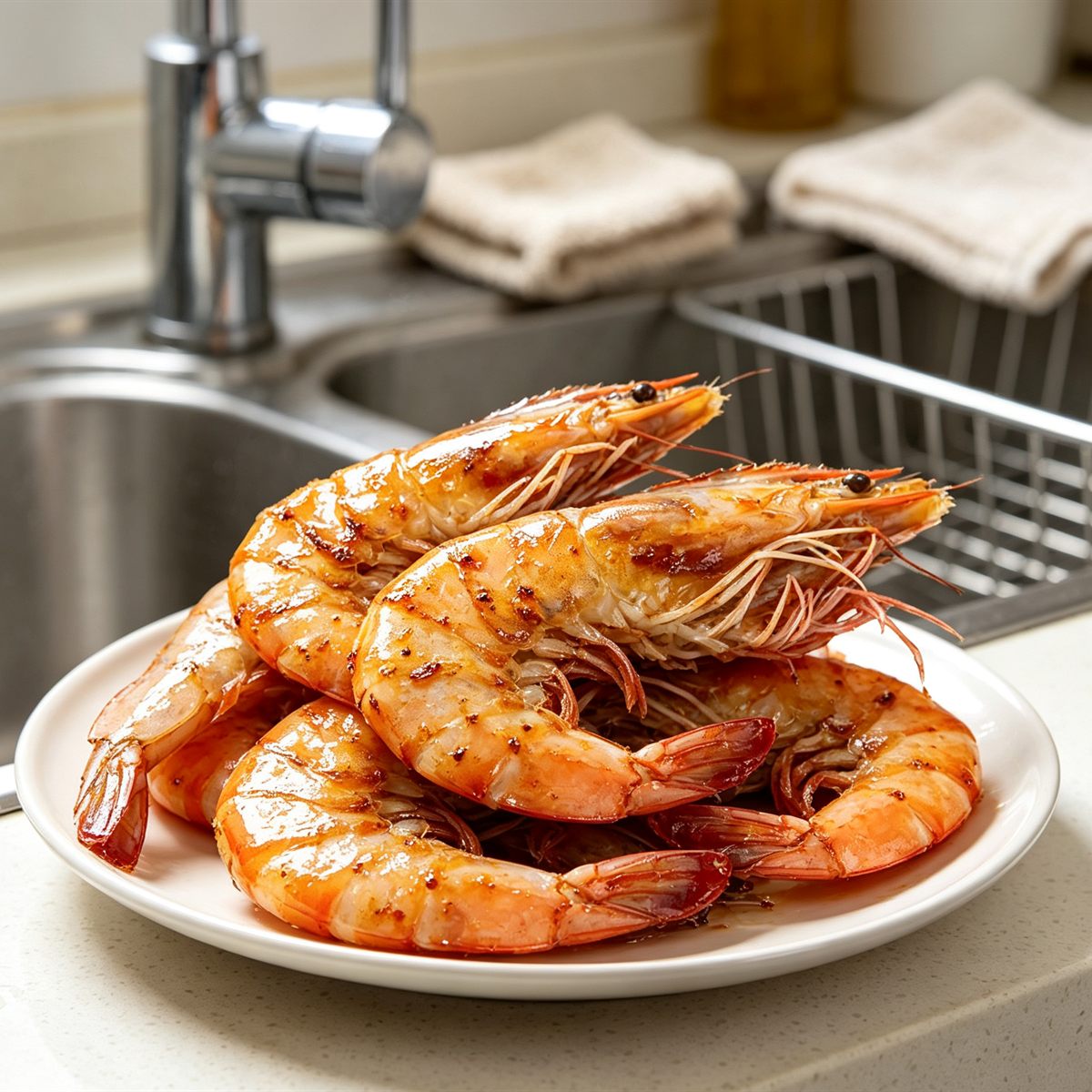 Fresh Whole Cocktail Prawns Shell On