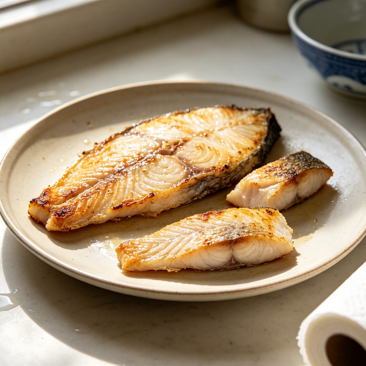 Golden Pan-Seared Tilapia Fish Fillets