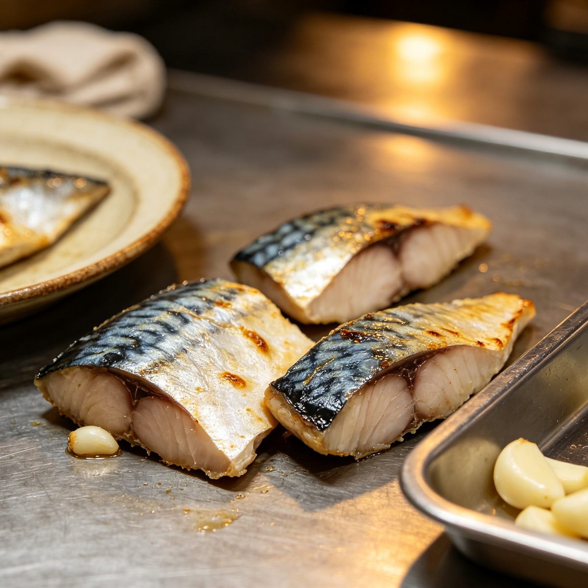 Fresh Grilled Mackerel Fish Fillets